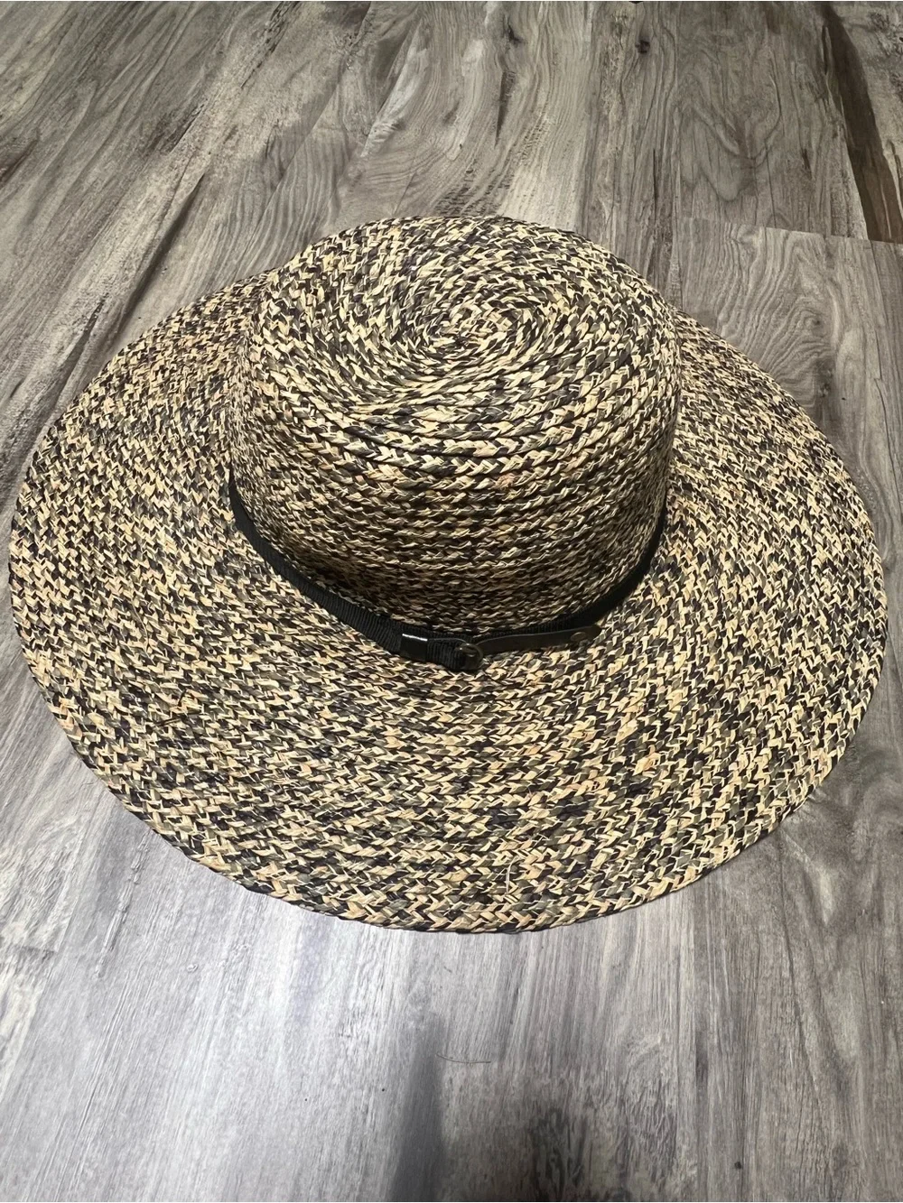 Filippo Catarzi Italy 100% Raffia Mixed Weave Wide Brim Sun Hat 5